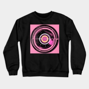 Pink And Black Aesthetic Star Record Crewneck Sweatshirt